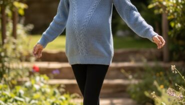 Mama-nova pletena tunika za trudnice