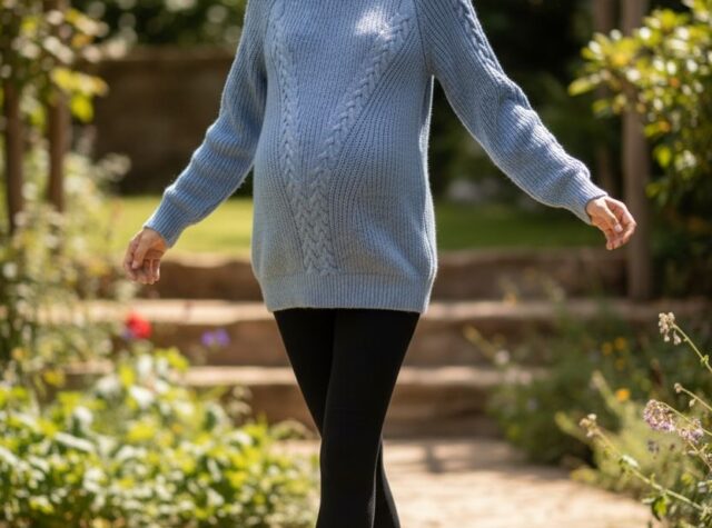 Mama-nova pletena tunika za trudnice